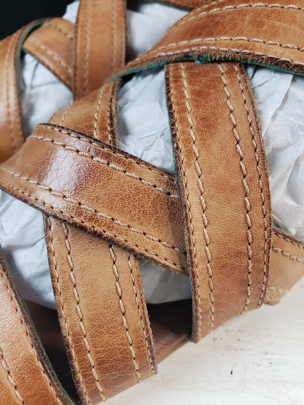 Roan by Bed Stu 'Royalty' Leather Roman Sandals in Pecan - Women's size 9 - Picture 8 of 16